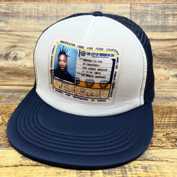 Unbranded Other - Ol' Dirty Bastard Mens Trucker Hat Navy Snapback ID Card Album Cover 90s Cap